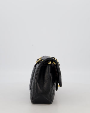 Chanel Black Medium Classic Double Flap Bag in Lambskin Leather with Gold Hardware