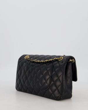 Chanel Black Medium Classic Double Flap Bag in Lambskin Leather with Gold Hardware