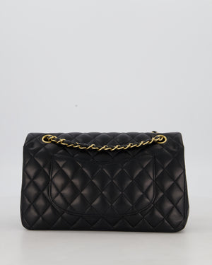 Chanel Black Medium Classic Double Flap Bag in Lambskin Leather with Gold Hardware