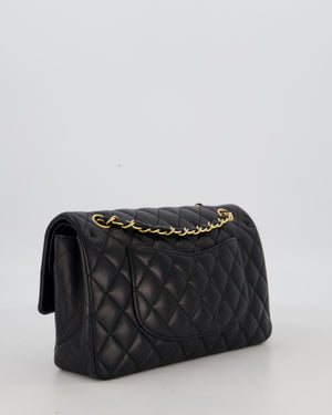 Chanel Black Medium Classic Double Flap Bag in Lambskin Leather with Gold Hardware