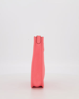 Hermès Mini Evelyne Bag in Rose Mexico Clemence Leather with Palladium Hardware