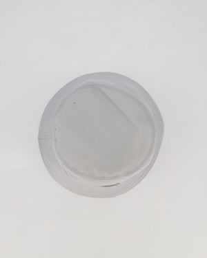 Prada Nylon Bucket Hat in Grey with Triangle Logo Detail RRP £520