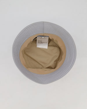 Prada Nylon Bucket Hat in Grey with Triangle Logo Detail RRP £520