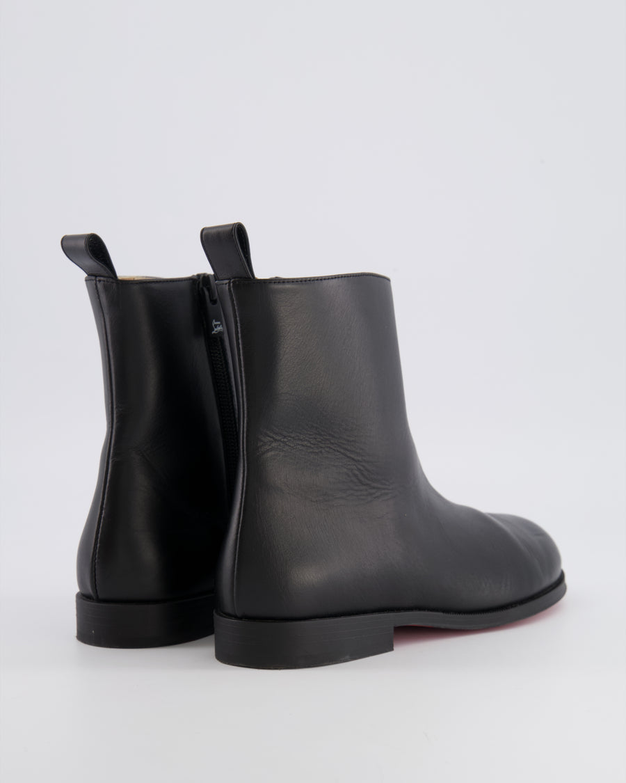 Christian Louboutin Kids Black Leather Bootynou Ankle Boots Size 35 RRP £485