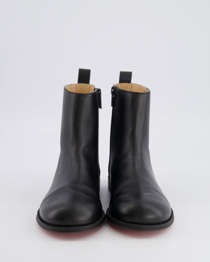 Christian Louboutin Kids Black Leather Bootynou Ankle Boots Size 35 RRP £485
