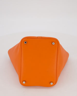 Hermès Picotin 18 Lock Bag in Feu Taurillon Clemence Leather with Palladium Hardware