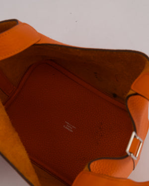 Hermès Picotin 18 Lock Bag in Feu Taurillon Clemence Leather with Palladium Hardware