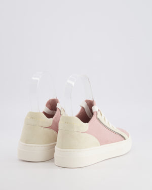 Brunello Cucinelli Kids Pink and Beige Suede Trainers Size 33 RRP £380