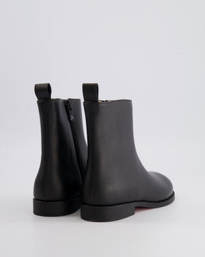 Christian Louboutin Kids Black Leather Bootynou Ankle Boots Size 33 RRP £485