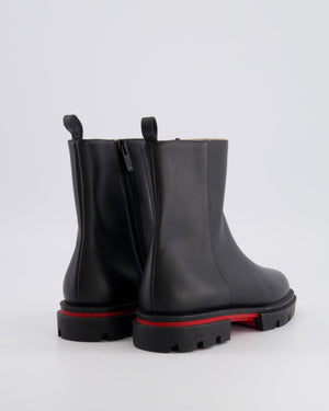 Christian Louboutin Kids Black Leather Minibootamoi Ankle Boots Size 33 RRP £485