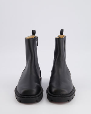 Christian Louboutin Kids Black Leather Minibootamoi Ankle Boots Size 33 RRP £485