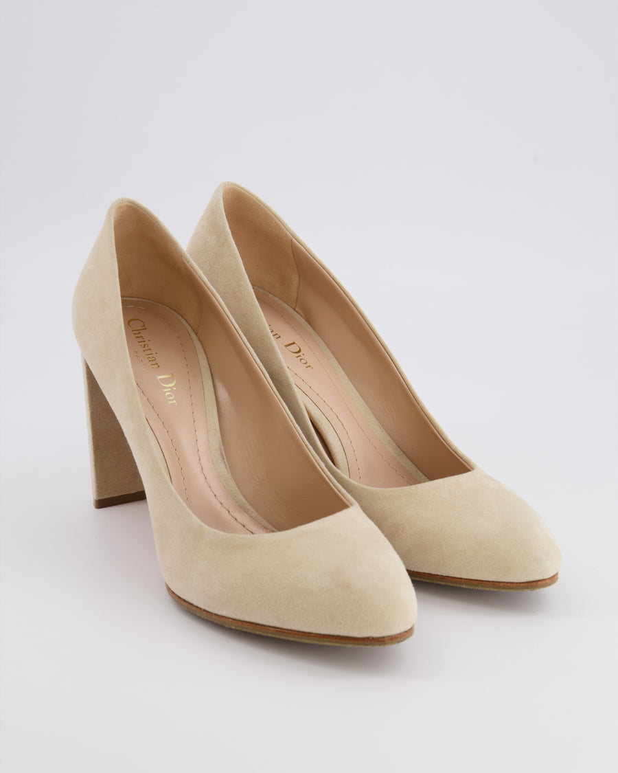 Christian Dior Beige Suede Heeled Pumps Size EU 41.5 RRP £860