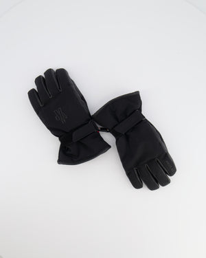 Moncler Kids Black Padded Ski Gloves Size M RRP £270