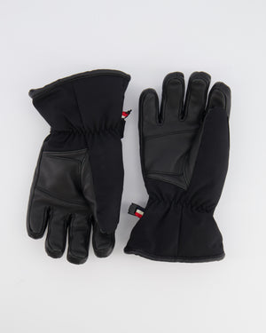 Moncler Kids Black Padded Ski Gloves Size M RRP £270