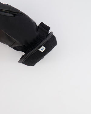 Moncler Kids Black Padded Ski Gloves Size M RRP £270