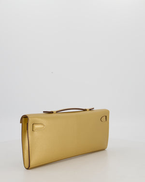 *SUPER RARE* Hermès Kelly Cut Bag in Doré Chévre Chamkila Leather with Permabrass Hardware
