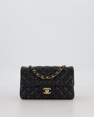 Chanel Black Mini Rectangular Flap Bag in Lambskin Leather with Gold Hardware