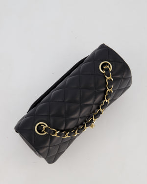 Chanel Black Mini Rectangular Flap Bag in Lambskin Leather with Gold Hardware