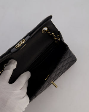 Chanel Black Mini Rectangular Flap Bag in Lambskin Leather with Gold Hardware