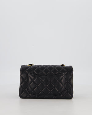 Chanel Black Mini Rectangular Flap Bag in Lambskin Leather with Gold Hardware