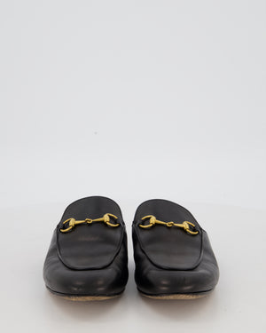 Gucci Black Princetown Horsebit Slippers in Calfskin Leather With Gold Horsebit Hardware Size 38.5 RRP £760