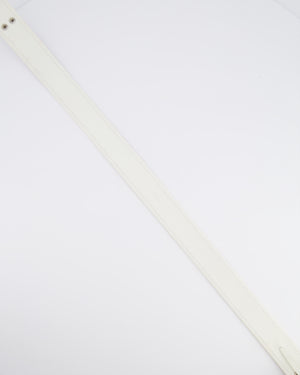 Chanel White and Pink Striped Canvas and Leather Belt Size FR 34 (UK 6)