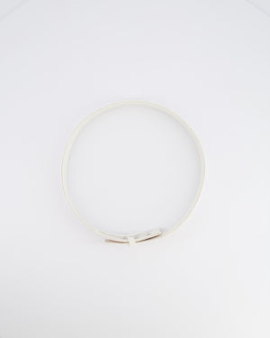 Chanel White and Pink Striped Canvas and Leather Belt Size FR 34 (UK 6)