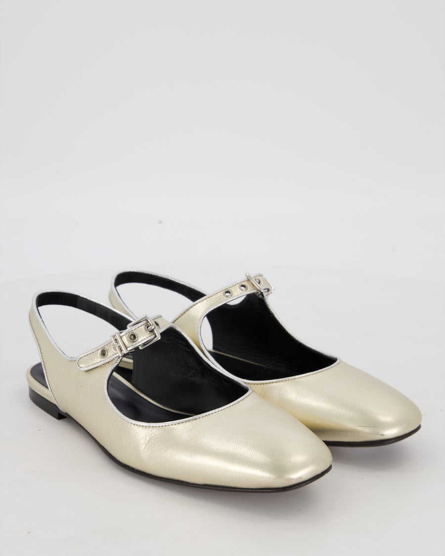 Hermès Kleo Slingback Mules in Plantine Goatskin Leather Size EU 37 RRP £1,080