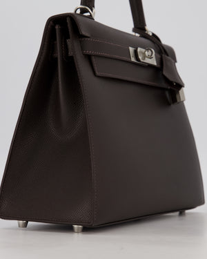 *RARE* Hermès Kelly 28 Sellier Bag in Bai Brun Epsom Leather with Palladium Hardware