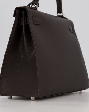 *RARE* Hermès Kelly 28 Sellier Bag in Bai Brun Epsom Leather with Palladium Hardware