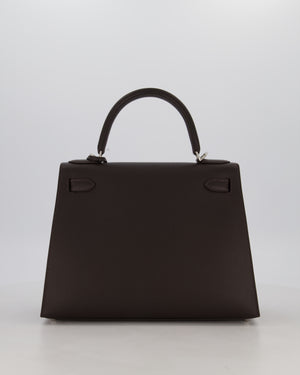 *RARE* Hermès Kelly 28 Sellier Bag in Bai Brun Epsom Leather with Palladium Hardware