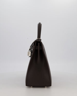 *RARE* Hermès Kelly 28 Sellier Bag in Bai Brun Epsom Leather with Palladium Hardware