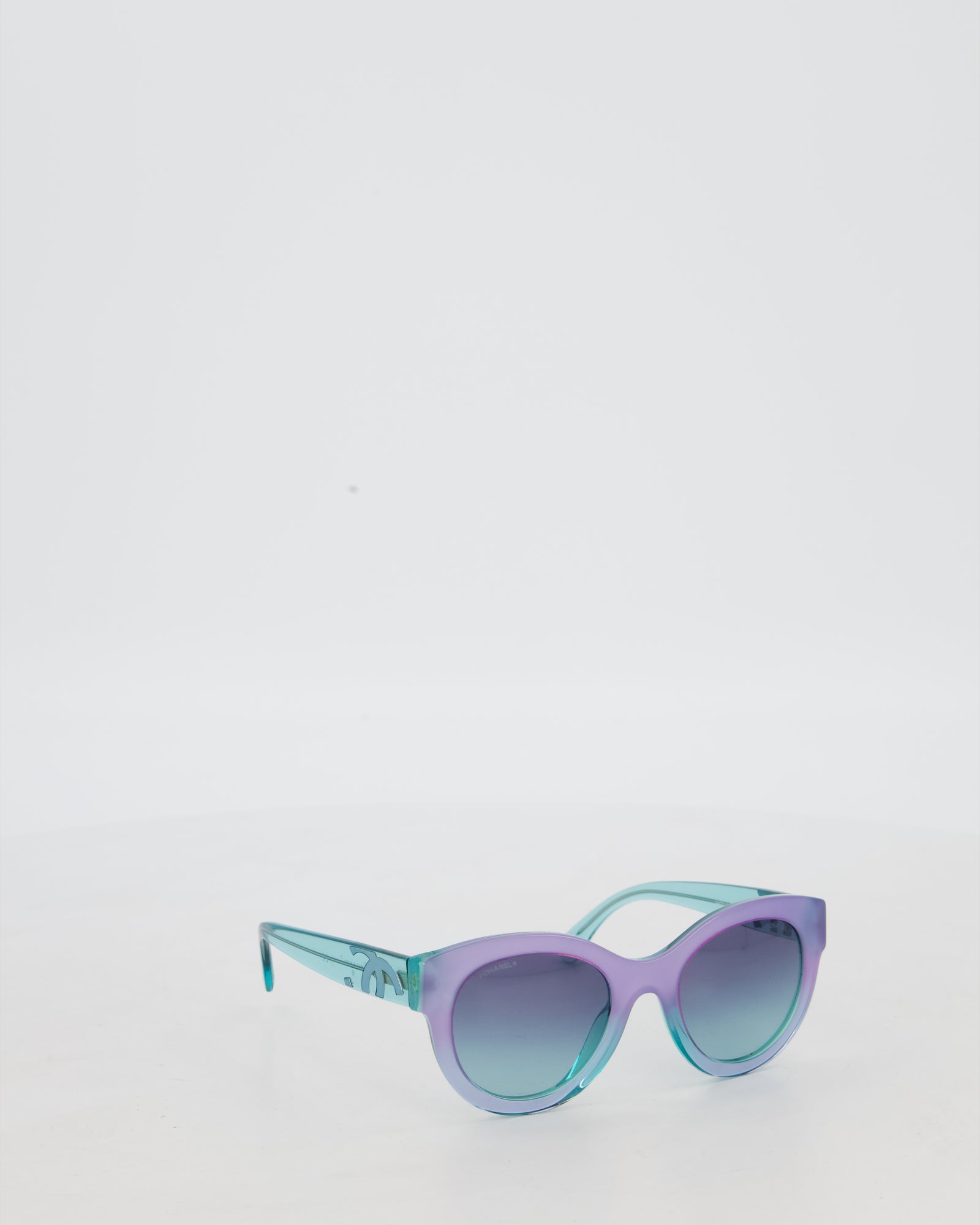 Chanel Green and Purple Ombre CC Sunglasses – Sellier