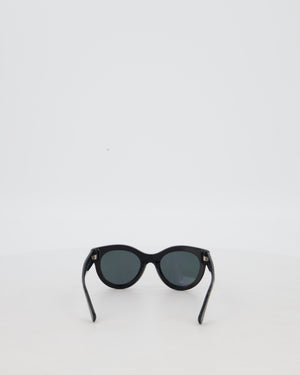 Chanel Black Rhinestone Quilted Sunglasses with Diamante CC Detail