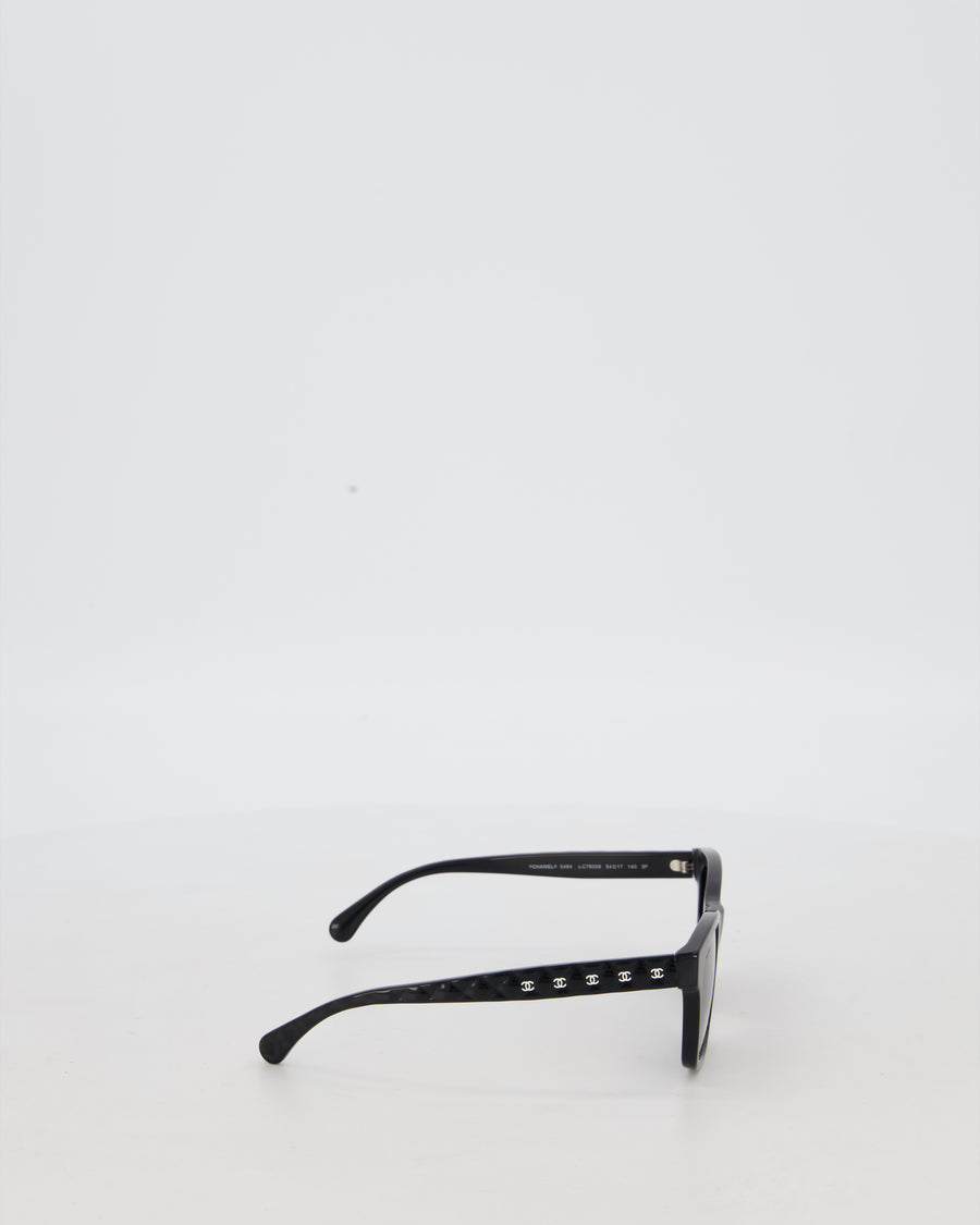 Chanel Black Square Sunglasses with CC Logo Detail