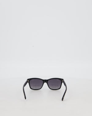 Chanel Black Square Sunglasses with CC Logo Detail