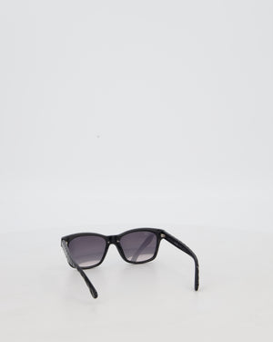 Chanel Black Square Sunglasses with CC Logo Detail