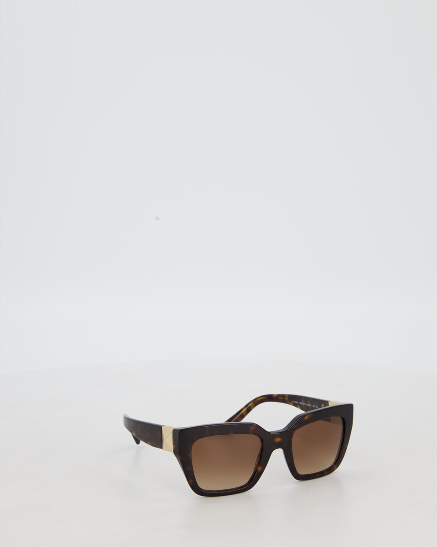 *DUBAI* Valentino Brown Tortoiseshell Rockstud Sunglasses