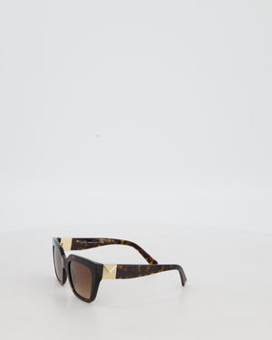 *DUBAI* Valentino Brown Tortoiseshell Rockstud Sunglasses