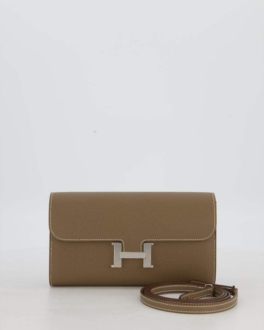Hermès Constance To Go Bag in Etoupe Epsom Leather with Palladium Hardware