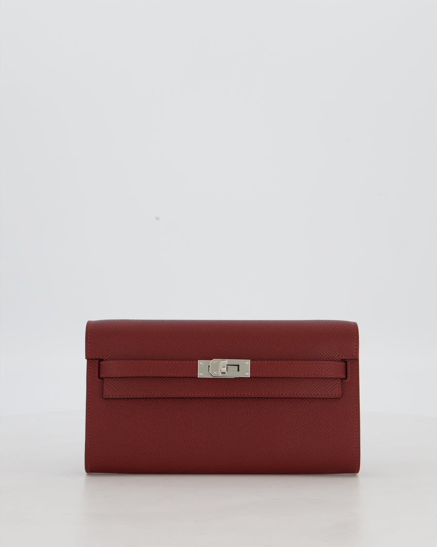 Hermès Kelly To Go Bag in Rouge H Epsom Leather with Palladium Hardware