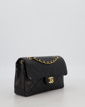 *RARE* Chanel Vintage Black Small Classic Double Flap Bag in Caviar Leather with 24K Gold Hardware