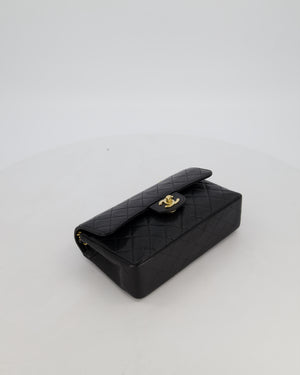 *RARE* Chanel Vintage Black Small Classic Double Flap Bag in Caviar Leather with 24K Gold Hardware