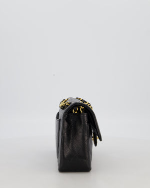 *RARE* Chanel Vintage Black Small Classic Double Flap Bag in Caviar Leather with 24K Gold Hardware