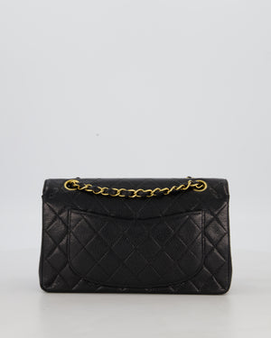 *RARE* Chanel Vintage Black Small Classic Double Flap Bag in Caviar Leather with 24K Gold Hardware