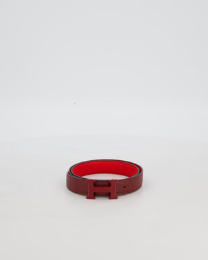 Hermès H Belt in Rouge H Swift Leather Size 70cm