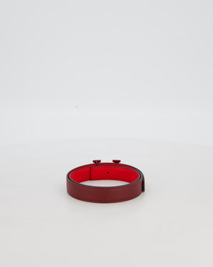 Hermès H Belt in Rouge H Swift Leather Size 70cm