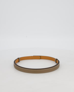 Hermès Kelly-To-Go Belt in Etoupe Epsom Leather with Rose Gold Hardware