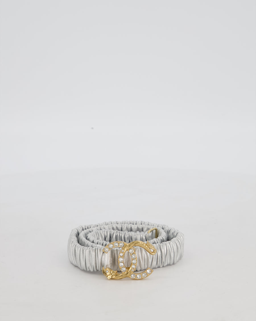 Chanel 20/P Black Belt with CC Star Embellished Detail Size 70cm