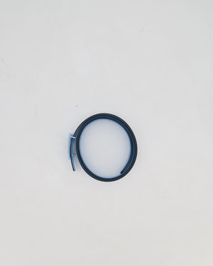 Hermès H Belt in Bleu Brume/Bleu Celeste Swift Leather Size 80cm